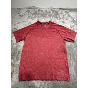 Everlast Rash Guard Men's Size XL Pink Short Sleeve Crew Neck Boxing Train EUC